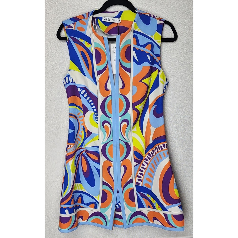 Zara 70's inspired Groovy gogo mini dress size medium